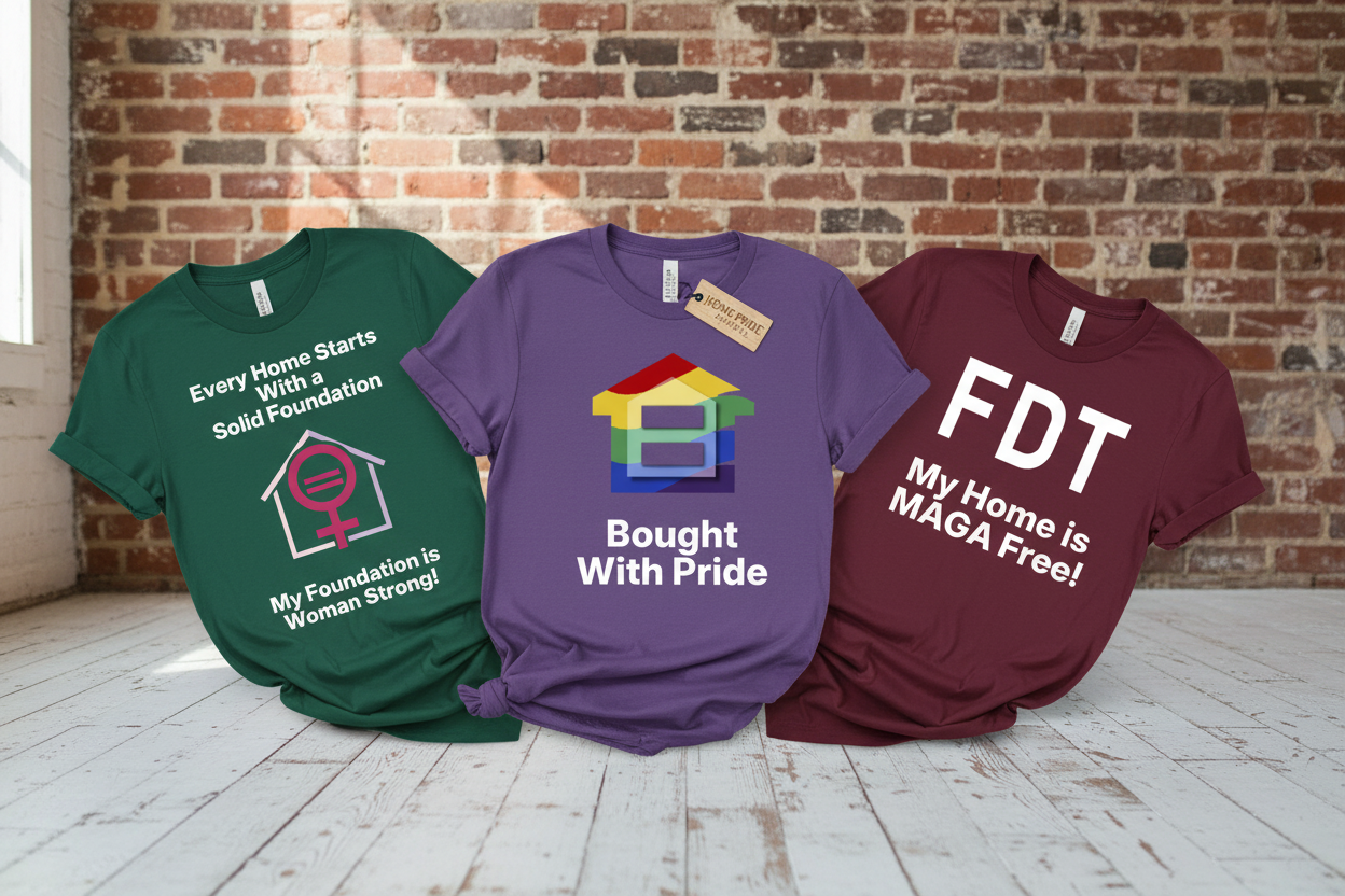 Brand image with custom t-shirts no models